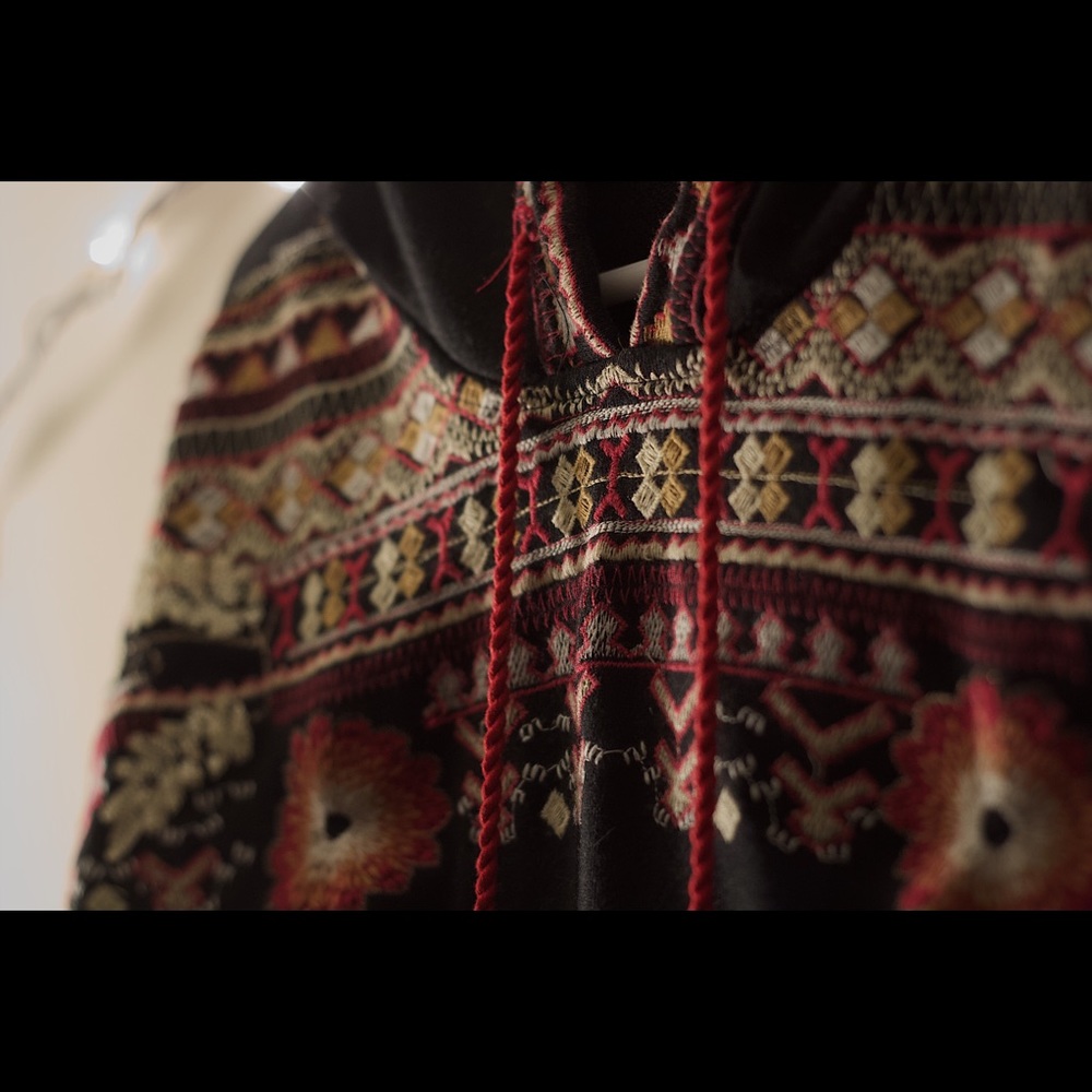 Beautiful embroidered sweatshirt hoodie